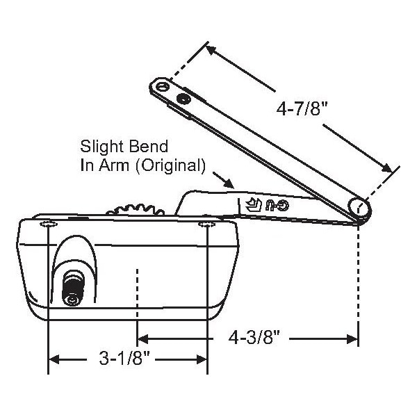 Strybuc LH DYAD ARM OPERATOR BLUE WHT 36-516LHBW - main